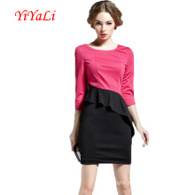 OEM High Quality Ol Slim O-Neck Women Dress